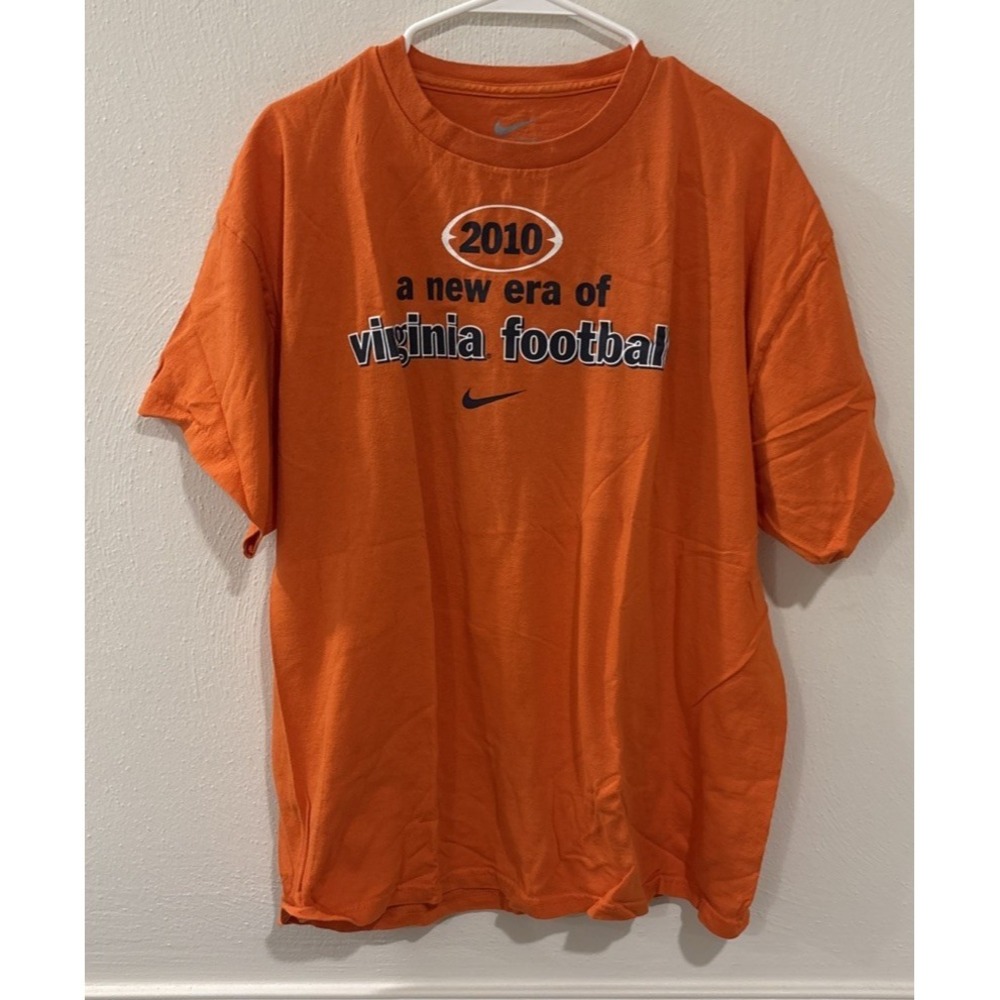 Nike Virginia Cavaliers Football T-Shirt Mens XL Orange 2010 Schedule Tee NCAA